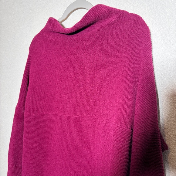 Free People Fuchsia Pink Ottoman Slouchy Tunic Sweater SIZE S - Picture 16 of 16